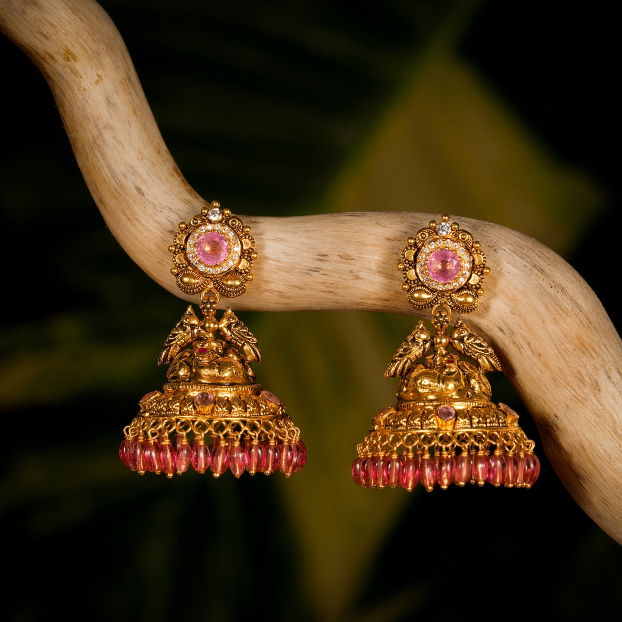 Elegant Gold Jhumkas - Gold