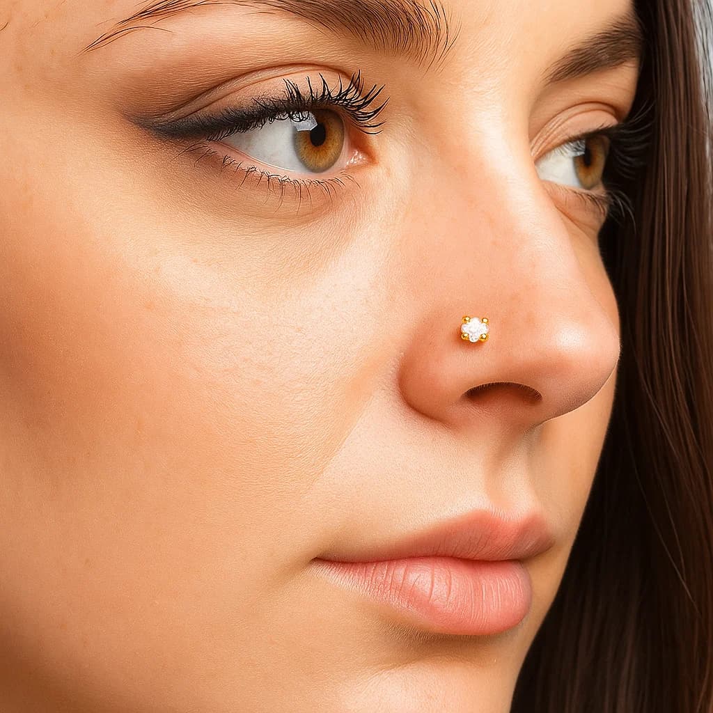 Screw Type Nose Pins - Gold