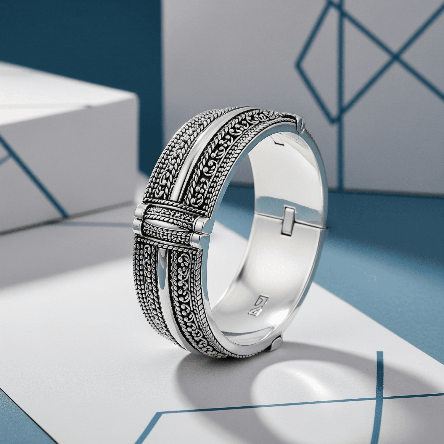 Classic Hinged Kada - Silver